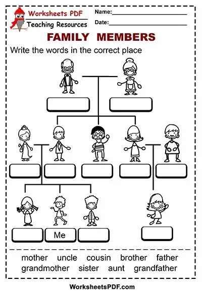 Write the members of. A member of the family. family members activities. family worksheets. liveworksheets family members.