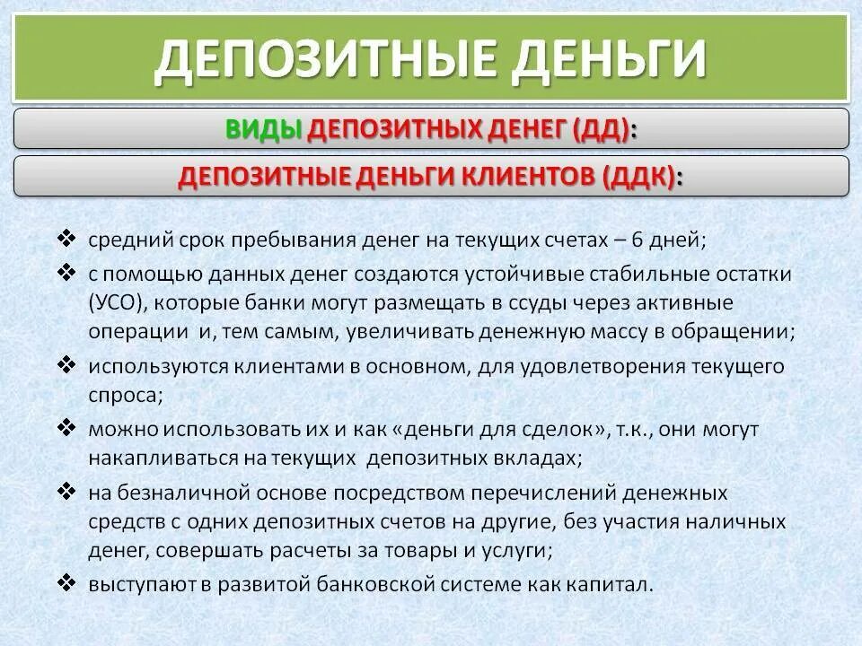 Назначение депозитов. Депозитные деньги. Разновидность депозитных денег. Денежные средства на депозите. Депозитный счет вкладчика.