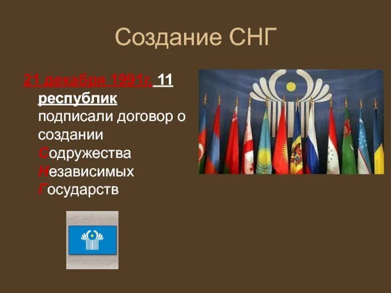 Страны снг договор. 1991 Содружество независимых государств(СНГ). Соглашение о создании Содружества независимых государств (СНГ).. Договор СНГ 1991. Создание СНГ презентация.