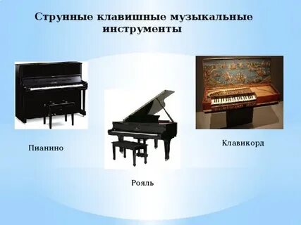 Название всех струнных клавишных инструментов