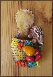 Ежик из соленого теста