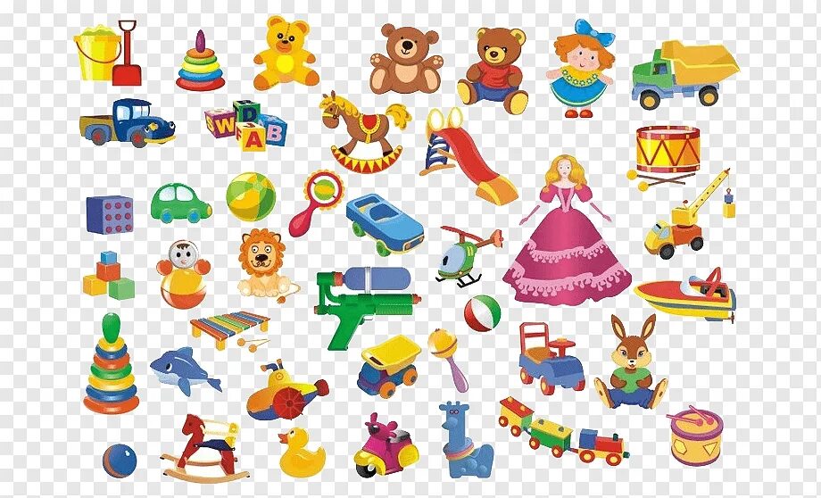 Детские игрушки на прозрачном фоне. Иллюстрация игрушки. Игрушки для садика. Иллюстрация игрушки. Детские игрушки.