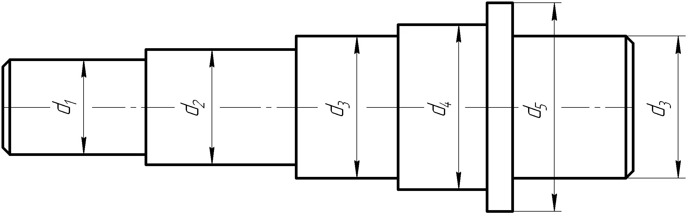 Ступенчатый диаметр. Ступенчатого вала. Ступенчатые валы конструкция. Ступенчатый вал эскиз. Трехступенчатый вал чертеж.