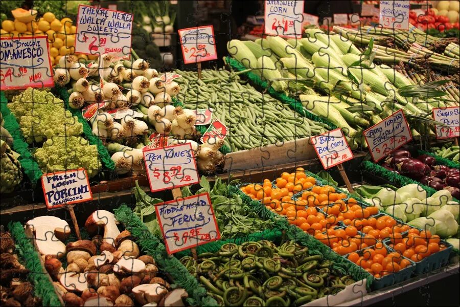 Овощной рынок. Органик базар. Маркировка овощей. Дагестанский рынок.