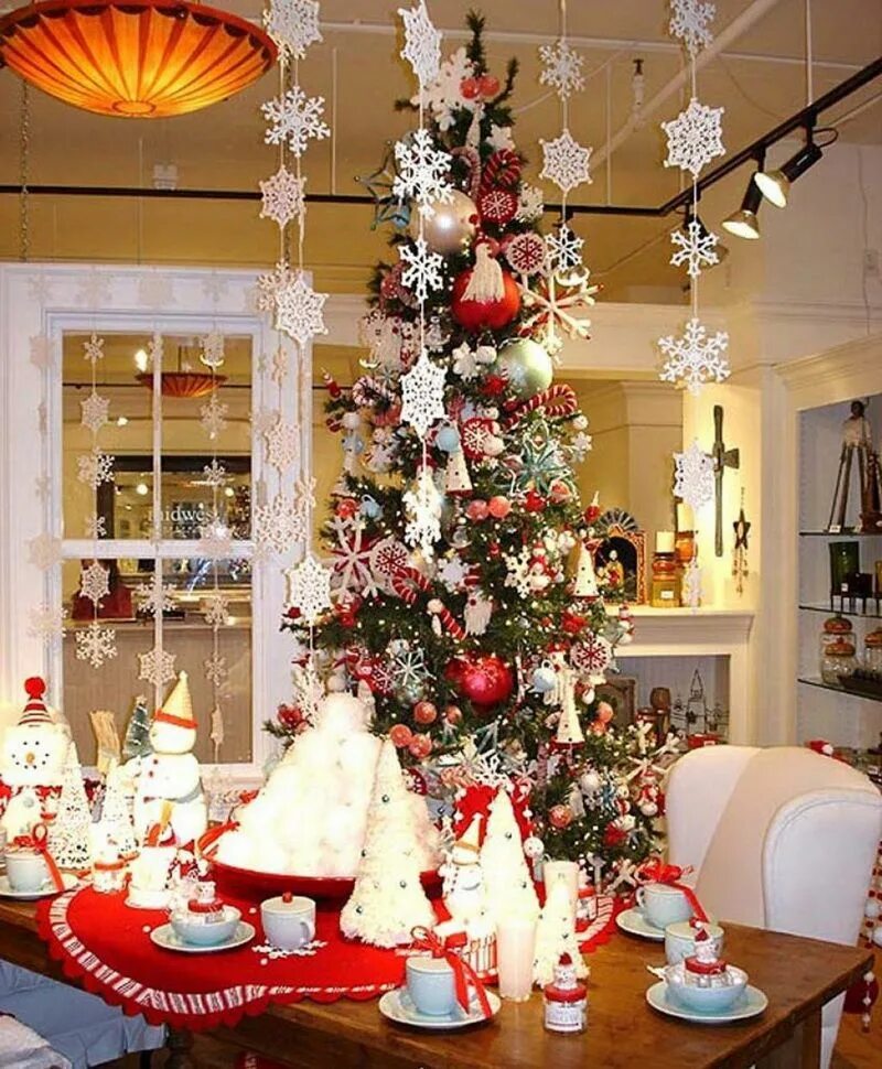 Our Creative Life: White Christmas Bedroom. I never thought to decorate our bedr