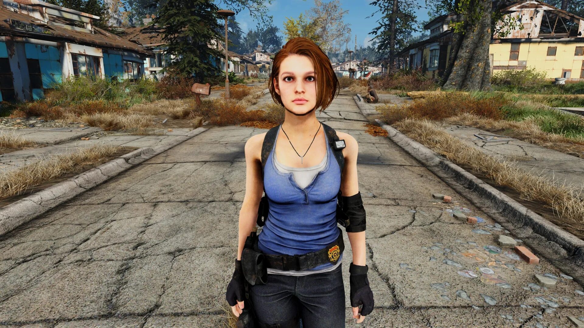 Fallout 4 мод нпс. Fallout 4 джилл валентайн. джилл валентайн для фоллаут 4. re3 remake джилл мотокарсет.