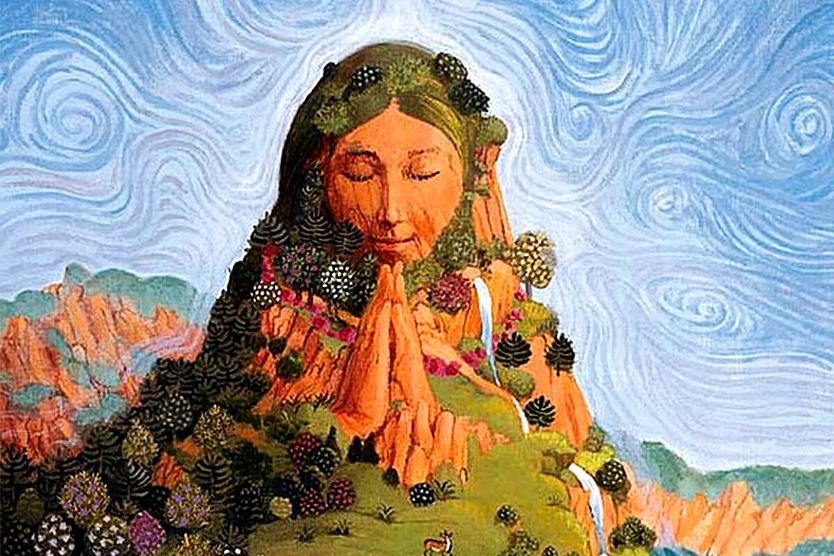 Произведения о мать природа. Пачамама - богиня земли. Этуген богиня земли. Пачамама богиня изображения. Пачамама богиня инков.