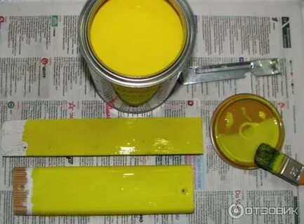 Эмаль акриловая желтая