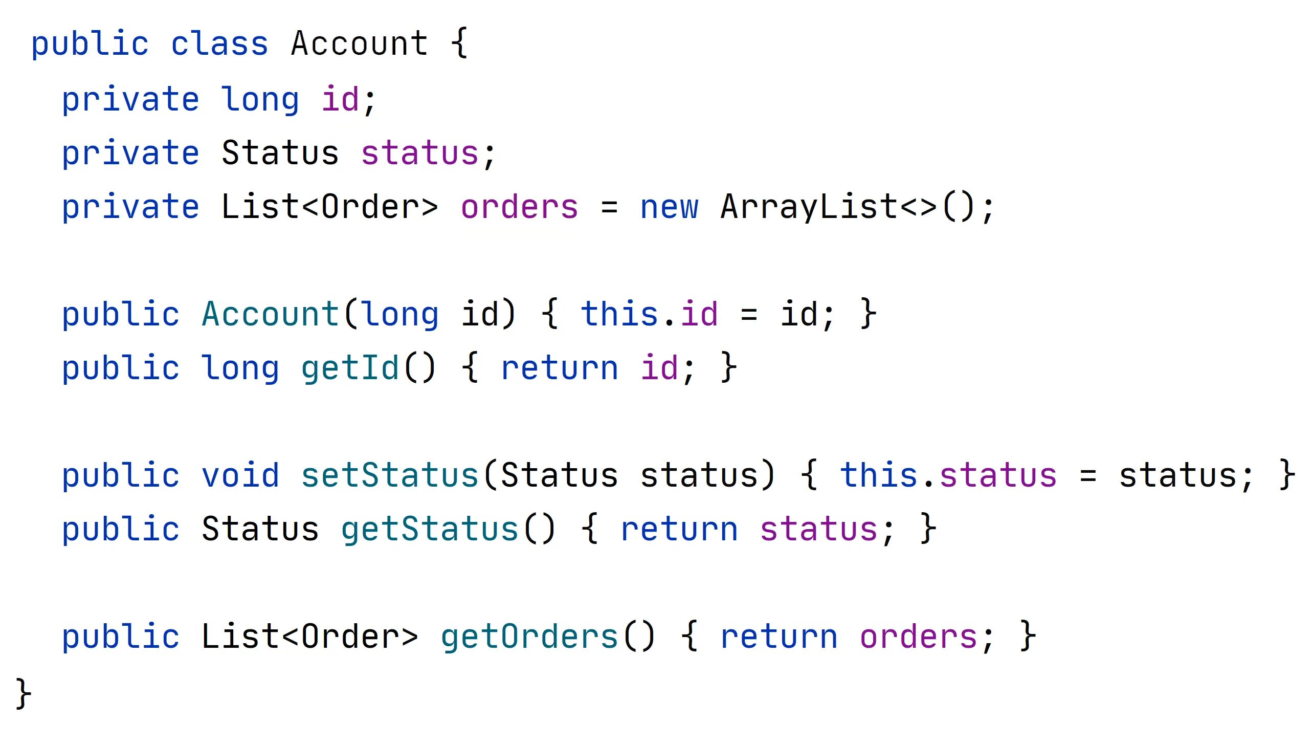 Java contact. Java contact