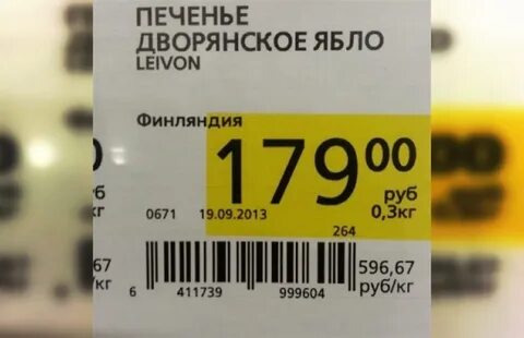 Перепутанные ценники в магазине