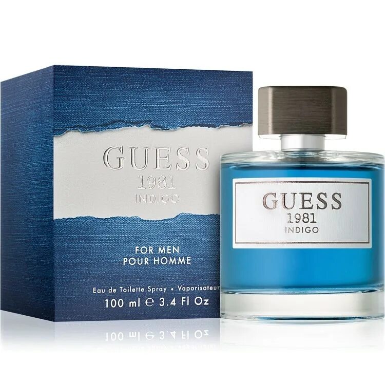 Guess Indigo men 100ml. Духи guess Indigo. Туалетная вода guess 1981 мужской. Guess Indigo 1981 мужской.