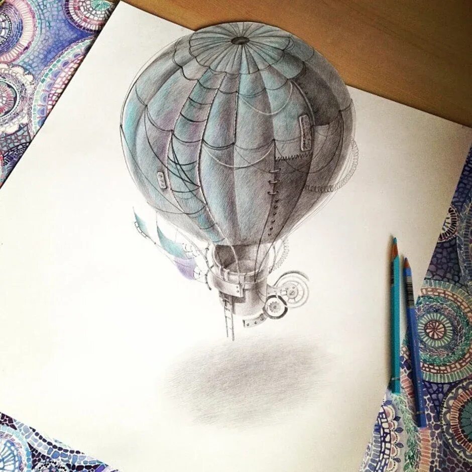 Воздушный шар карандашом. Воздушный шар акварельными карандашами. Рисование воздушные шары. Рисование на воздушном шаре.