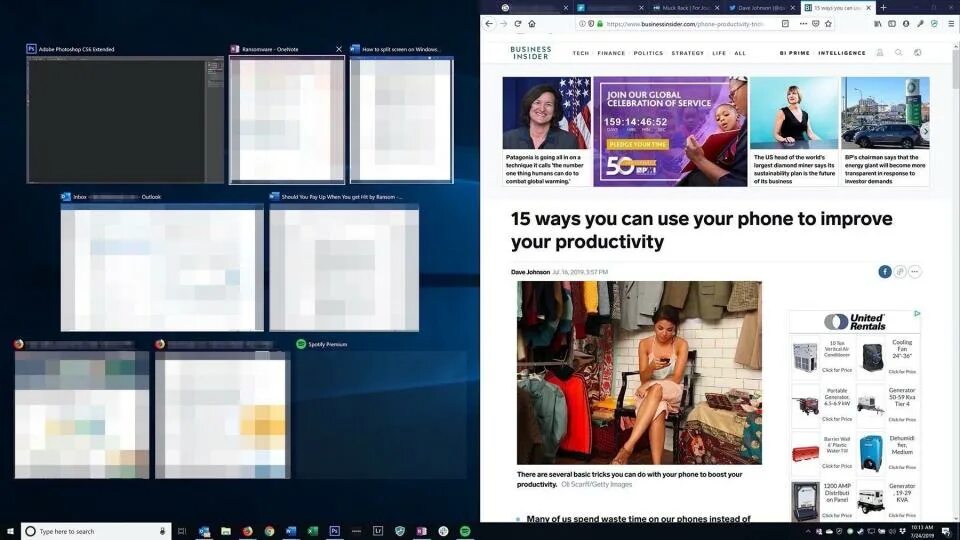 Split window. Разделение экрана виндовс 10. как разделить экран на пк. split screen windows 10.