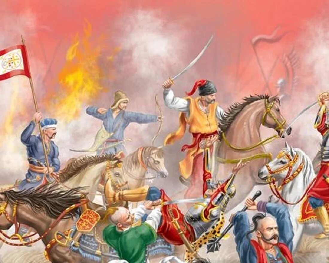 Сражение у желтых вод. Битва под жёлтыми водами 1648. битва козаков против поляков. битва на желтых водах 1648.