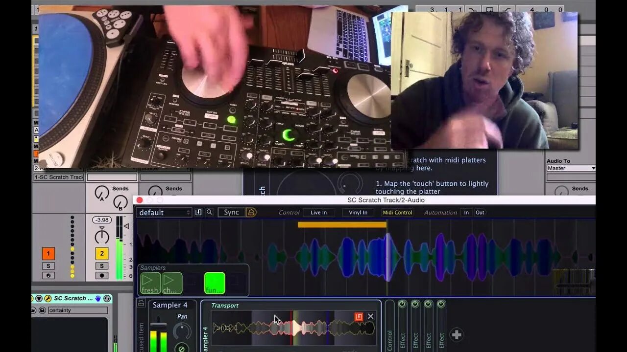 Трек scratch. Midi controller scratch.