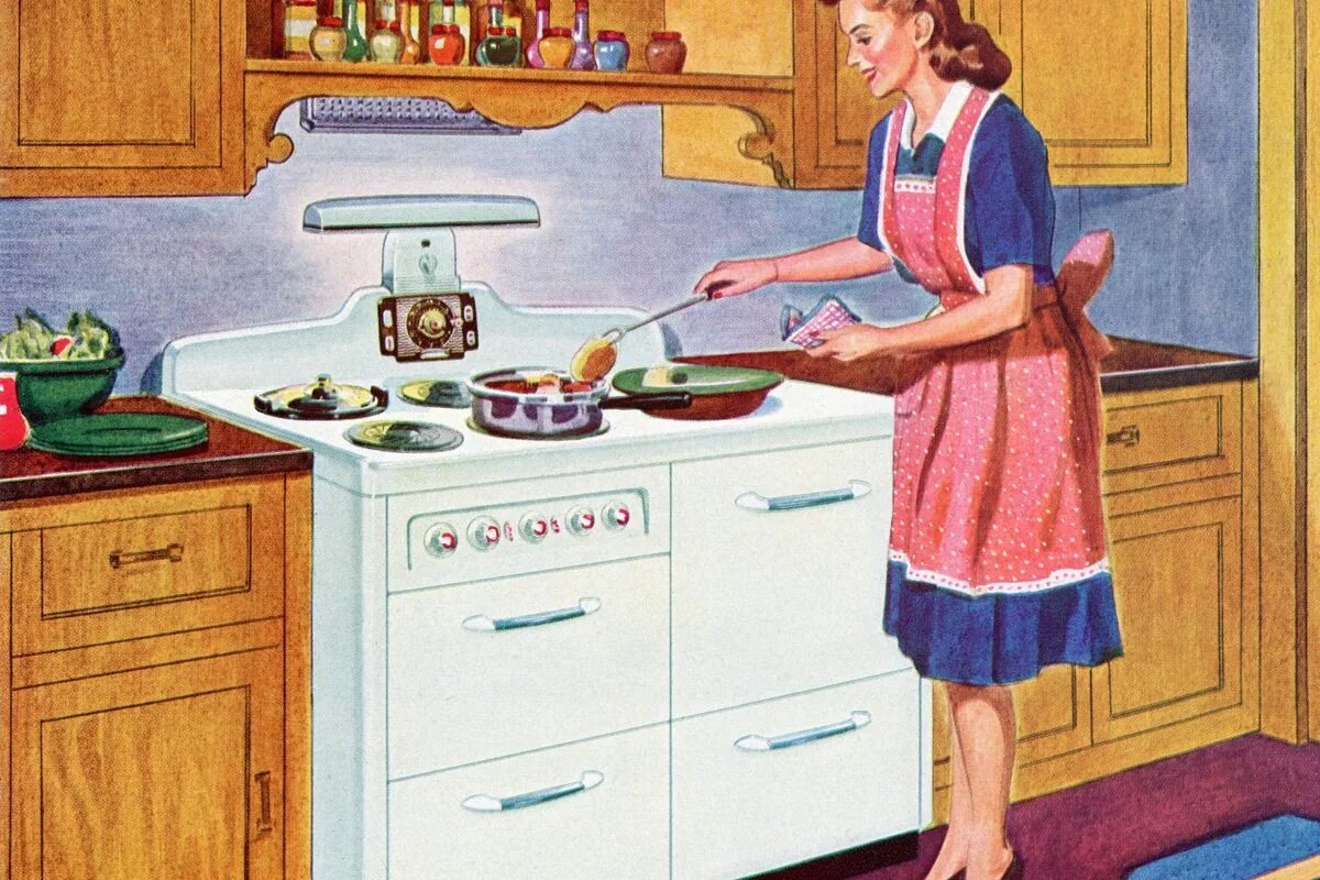 Сюжетная картина на кухне. Кухня иллюстрация. Мама готовит обед. Хозяйка на кухне рисунок. Мама приготовила обед