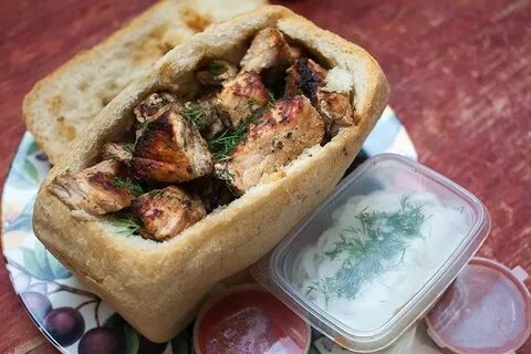 Хлеб мясо шашлык