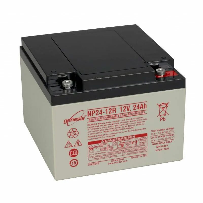 24 battery. Аккумулятор ENERSYS Genesis 12v 16ah. АКБ Genesis np7-12fr. Аккумулятор 24 вольта автомобильный. Батарея аккумуляторная ENERSYS NP2.6-12fr 12 в, 2.6 Ач.