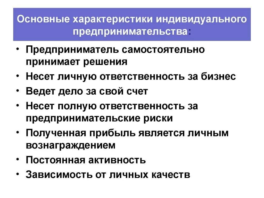 2 требования предъявляемые к индивидуальному предпринимателю