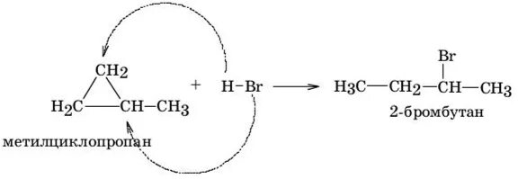 Водород и бромоводород реакция. Метилциклопропан и бромоводород. Метилциклопропан hbr. Метил циклопропан. Метилциклопропан и хлор.