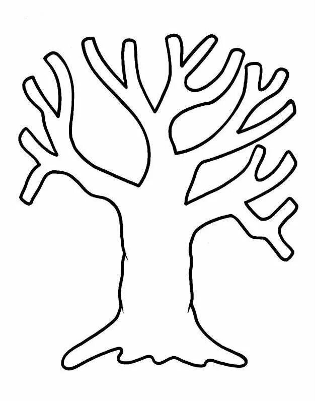 Шаблоны зимних деревьев для вырезания. Вырезка на дереве. Ствол дерева для аппликации. Шаблон зимнего дерева. Раскраска дерево без листьев.