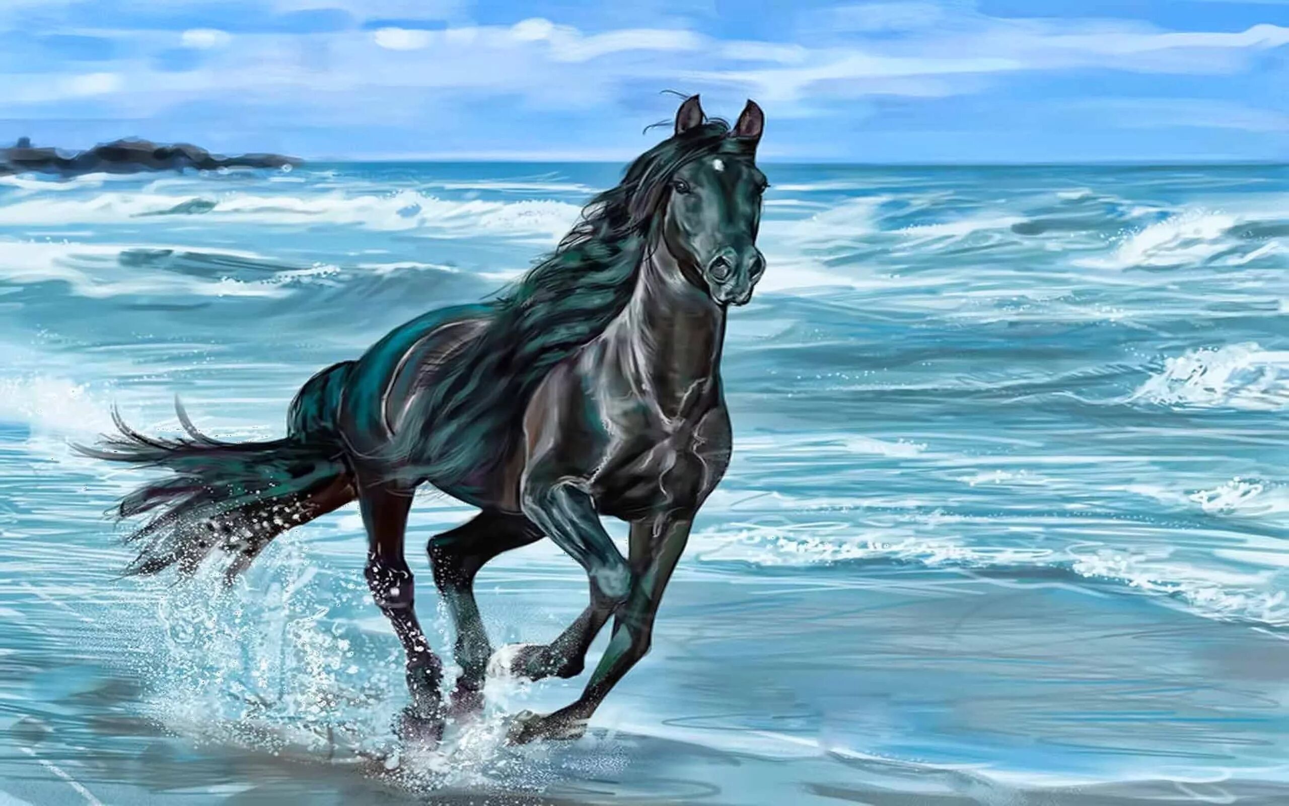 Красивый конь. Лошади и море. Лошадь бежит. Лошадь бежит по воде. Картинки лошадей на заставку