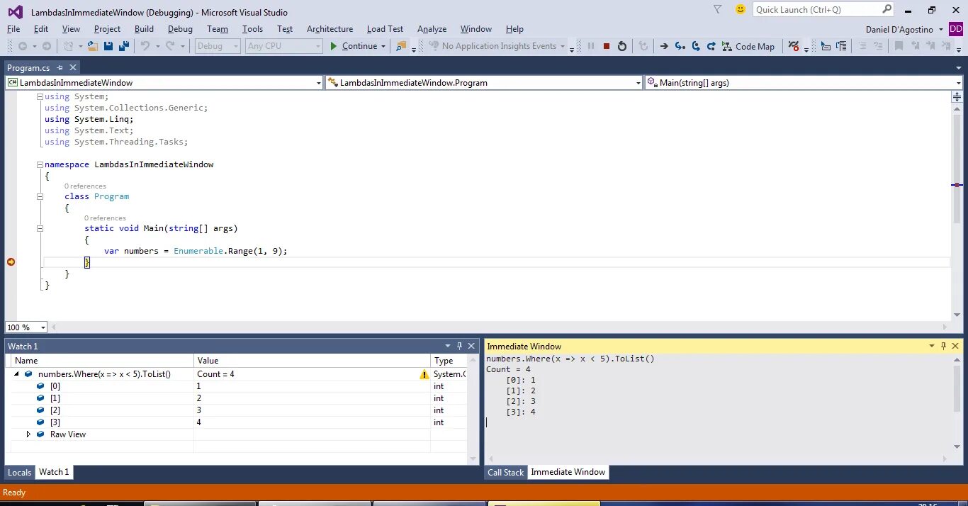 Debug window visual studio. Отладка visual studio. меню отладки visual studio. visual studio immediate window.