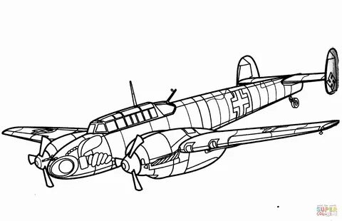 Бомбардировщик раскраска