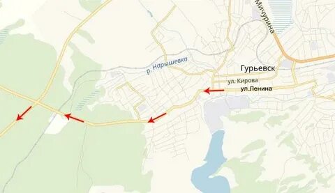 Карта гурьевск кемеровская