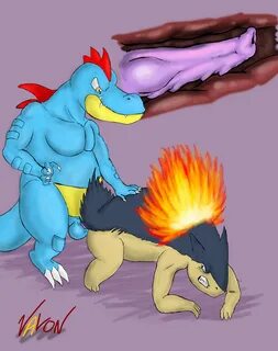 valon, feraligatr, typhlosion, nintendo, anal, balls, gay, male, no humans,...
