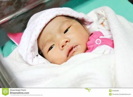 Newborn Asian Baby Girl Royalty Free Stock Photo - Image: 34058365.