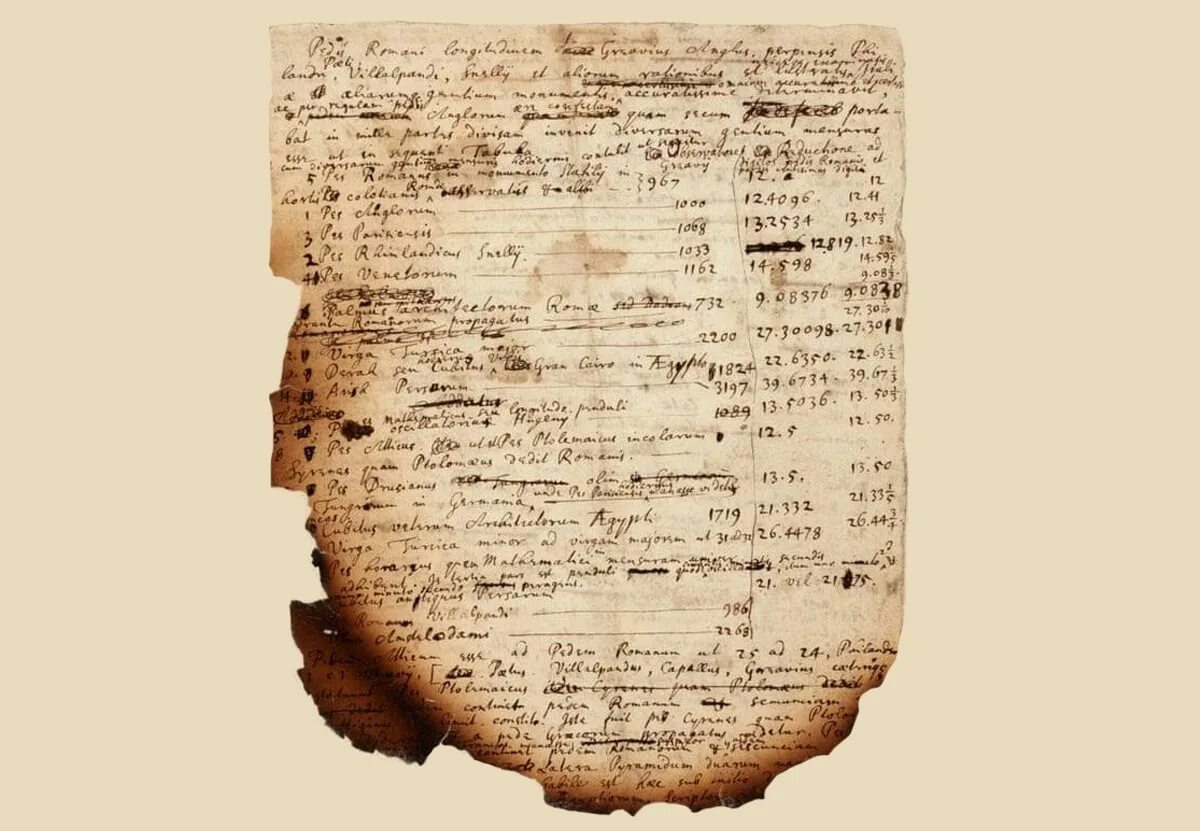 Неизвестные она текста. Рукописи и записи Ньютона. Текст на неизвестном языке PNG.