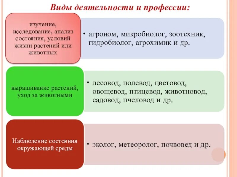 Профессия виды труда. Профессия виды труда