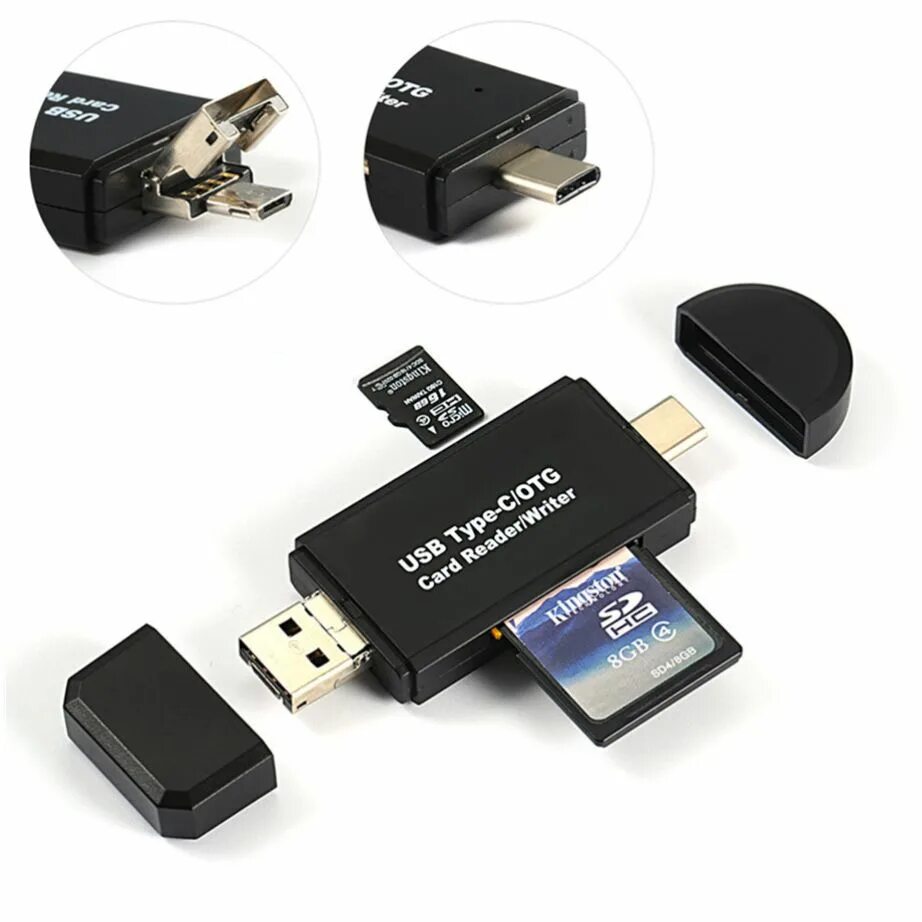 OTG переходник SD Card Micro USB. Картридер для микро SD USB 2.0. OTG MICROSD USB 2.0. Картридер Type-c MICROSD/SD.