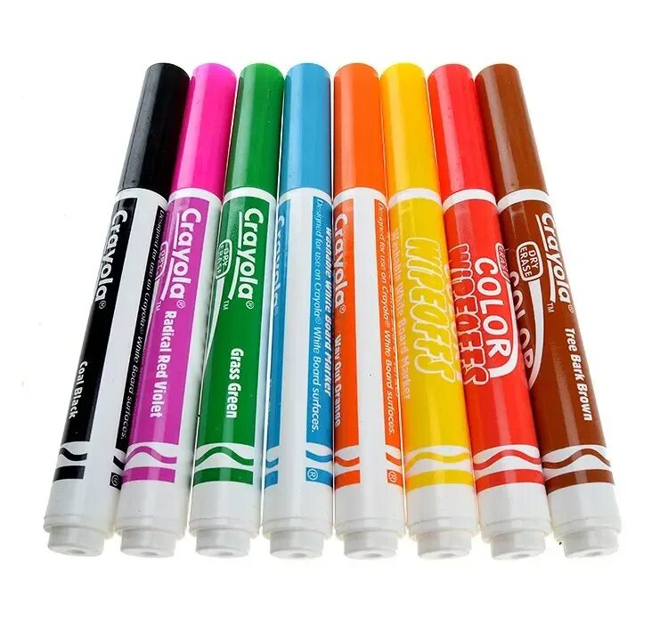 Фломастеры на воде. Фломастеры 8 цветов. водяные маркеры. crayola. три фломастера.