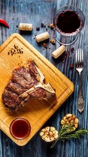 Вино и мясо меню