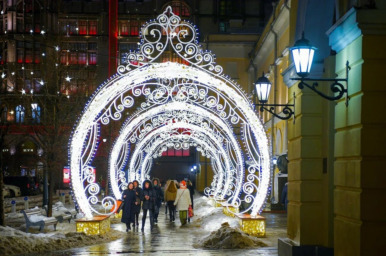 Москва где украсили