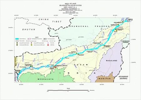 Брахмапутра на карте