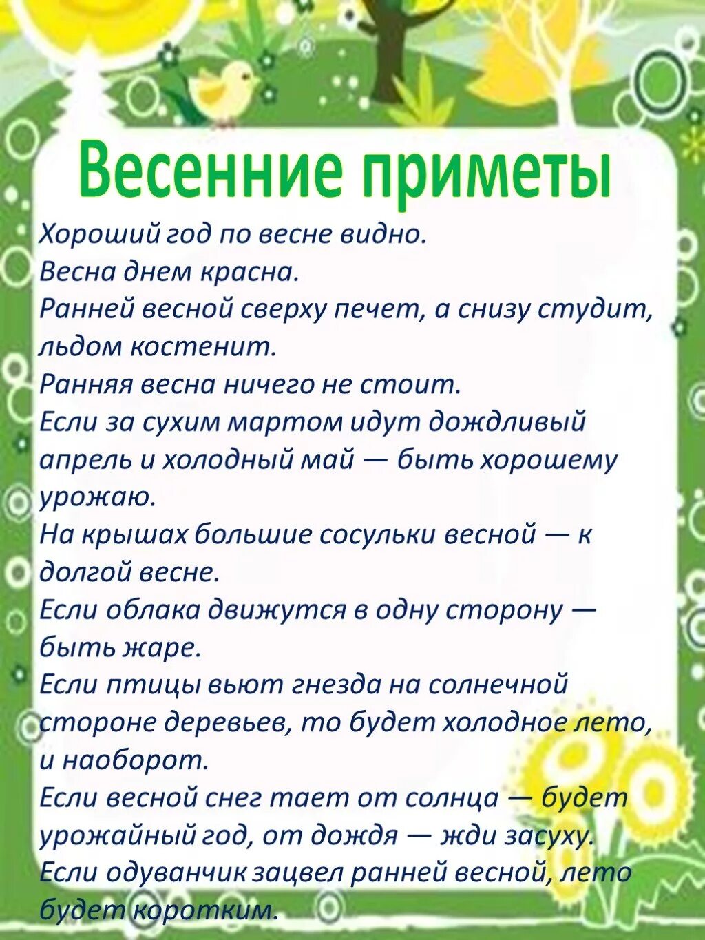 Приметы весны младшая группа. Весенние приметы для детского сада. Приметы весны для детского сада. Приметы весны для дошкольников.