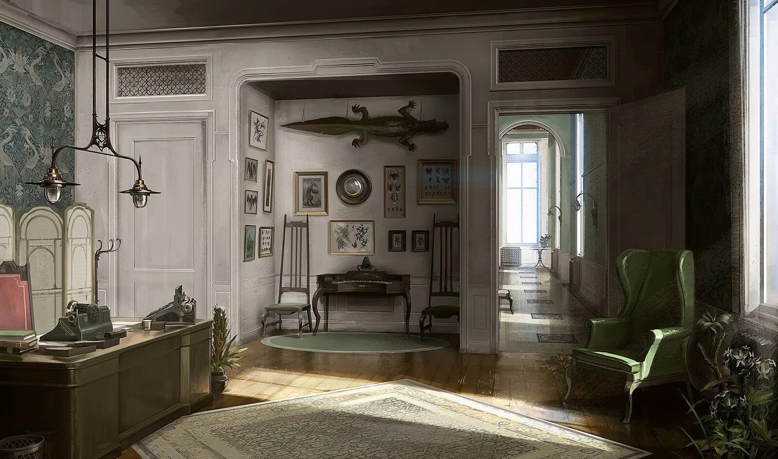 Dishonored 2 Interiors. Dishonored 2 интерьеры. Dishonored 2 Art. Dishonored 2 Concept Art Interior.