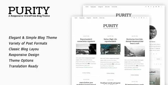 Purity перевод. Blog example minimalism blog.