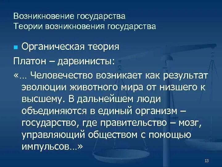 Теории государства. Теории зарождения государства. Теория государства Автор. Возникновение государства.