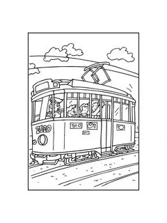 Cartoon Tram Coloring Page - Download, Print Or Color Online For Free D7D