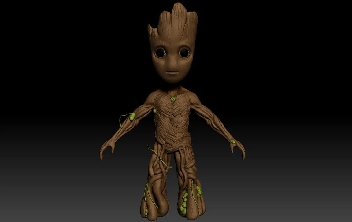 Грут 23. 3д модель Baby Groot. Маленький Грут. Грут фото.