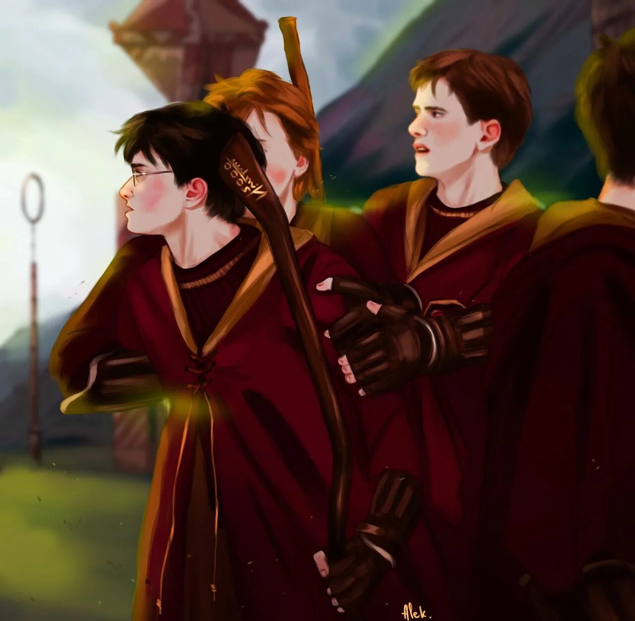 Гарри и джинни арт. Золотое трио гарри поттер аниме. Северус снейп и гарри поттер. Сириус и ремус римус. Джинни уизли арт.
