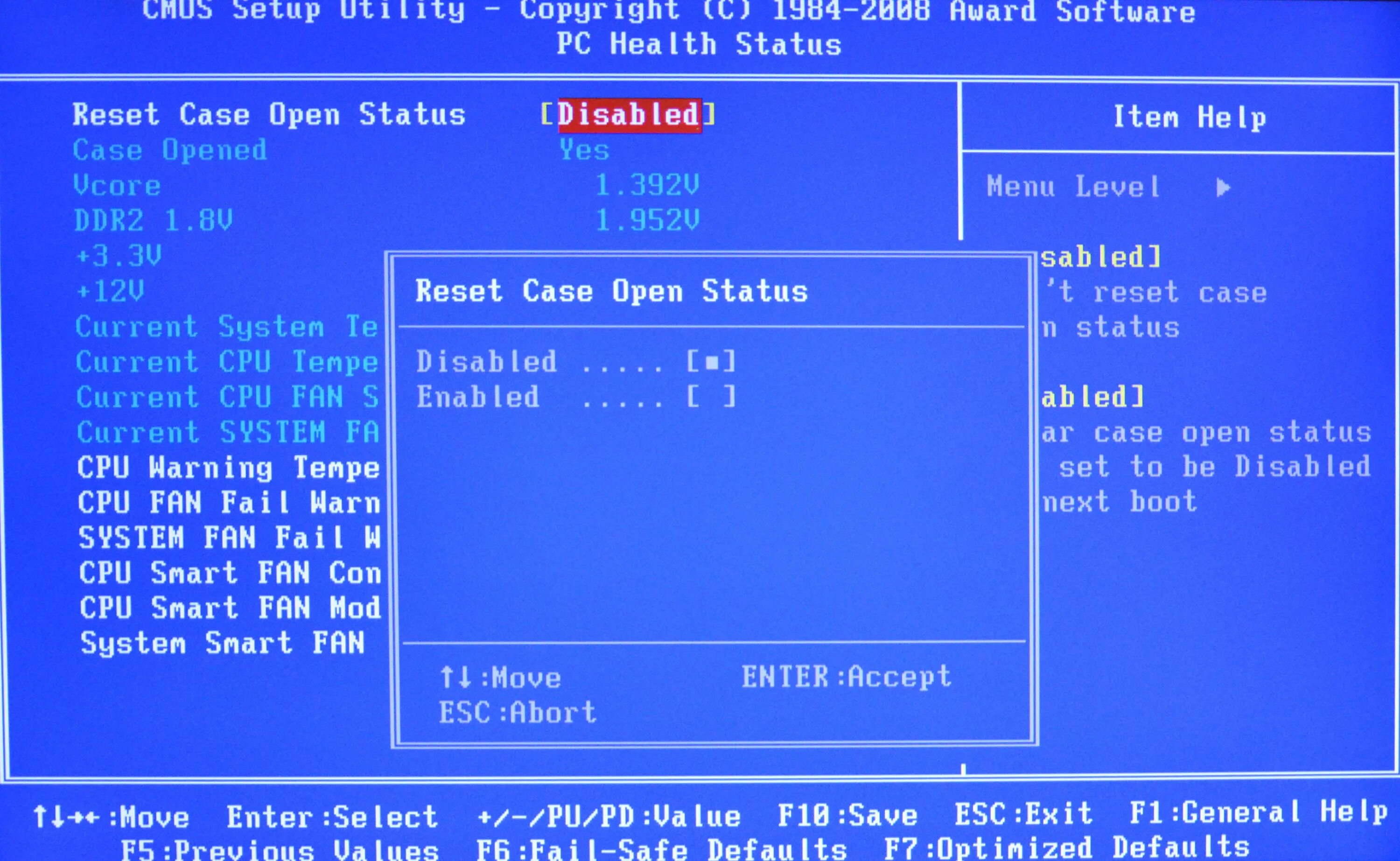 Reset fail