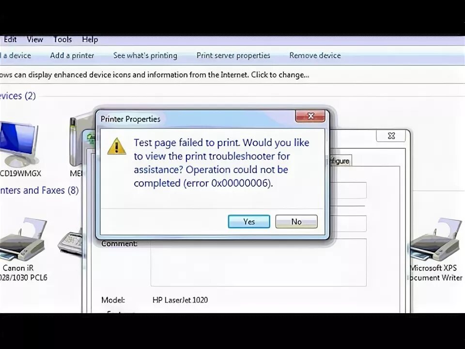 Ошибка 0x00000006 при подключении к принтеру Решено: Ошибка: 0x000006D9 Windows не удается предоставить общий доступ к прин