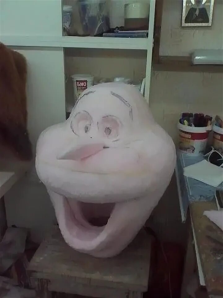 Кукла голова поролон. Голова олафа из поролона. маска из поролона олафа. поролоновая голова снеговика. маска олафа своими руками из поролона.