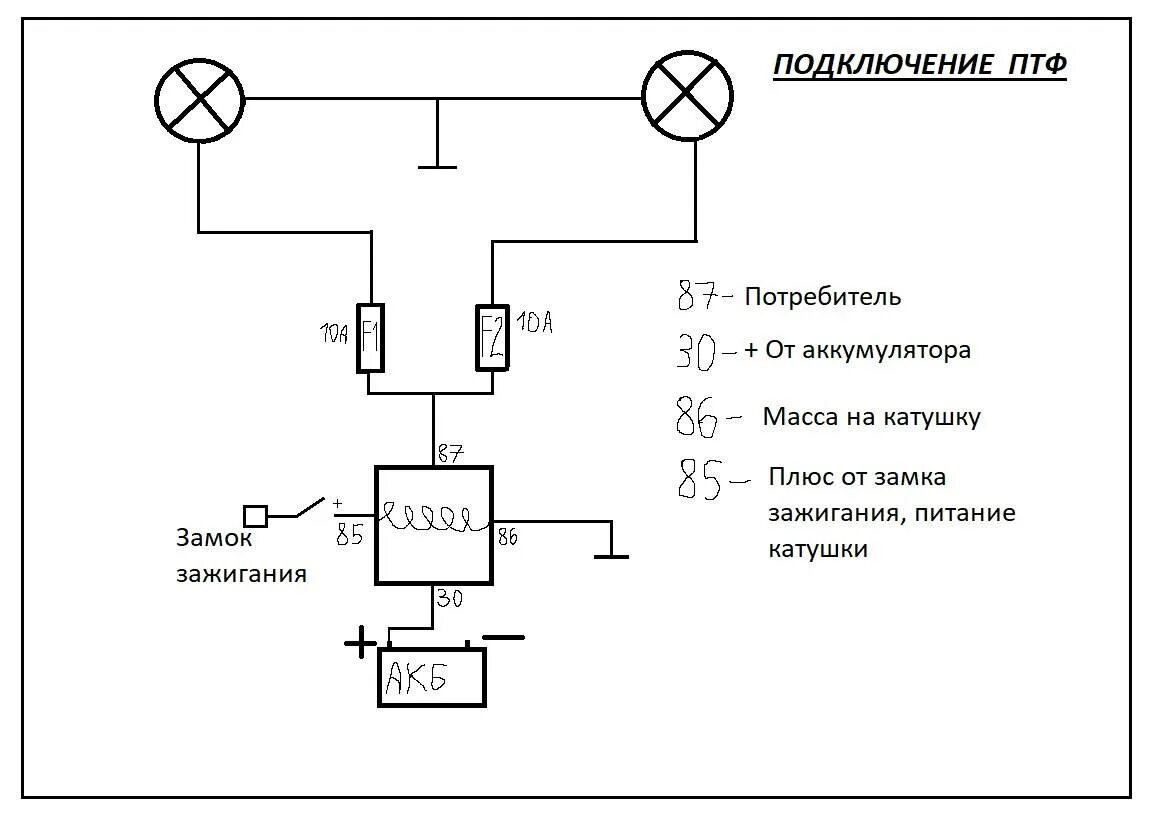 Противотуманные фары подключение через кнопку. Схема включения ПТФ. Установка реле на противотуманные фары схема. Реле 23.3787 схема подключения туманок через реле и кнопку. Схема подключения противотуманных фар в автомобиле.