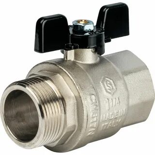 Кран шаровой полнопроходной ВРНР бабочка 1 14" Stout 